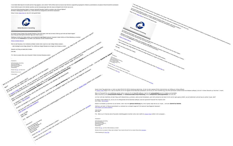 Anzeigen-Texte